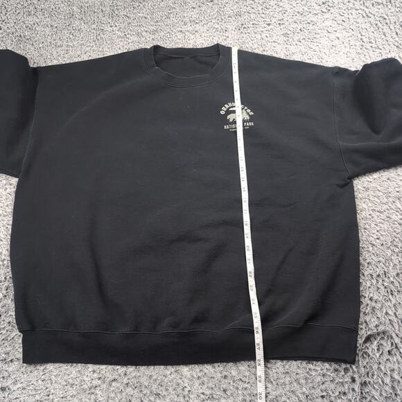 Grand Teton National Park Sweater Adult 2XL XXL Black Destination Wyoming Crew - Picture 3 of 5